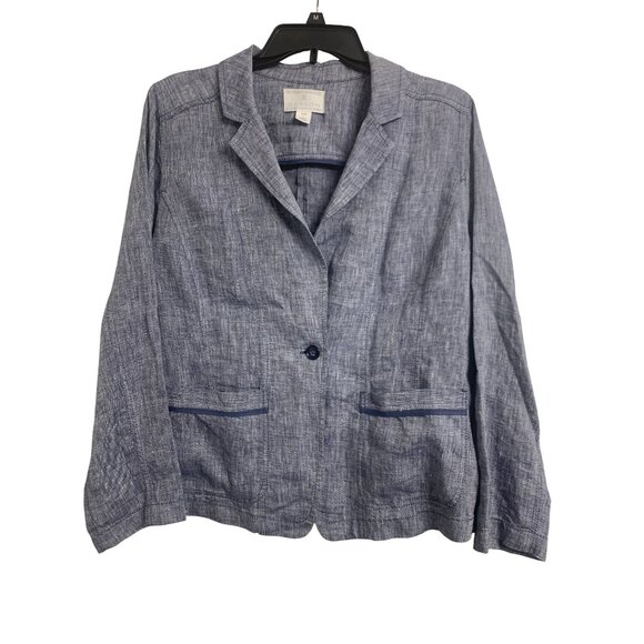 Caslon Jackets & Blazers - Caslon Kinen Linen Lightweight Cropped Blazer Size P/L